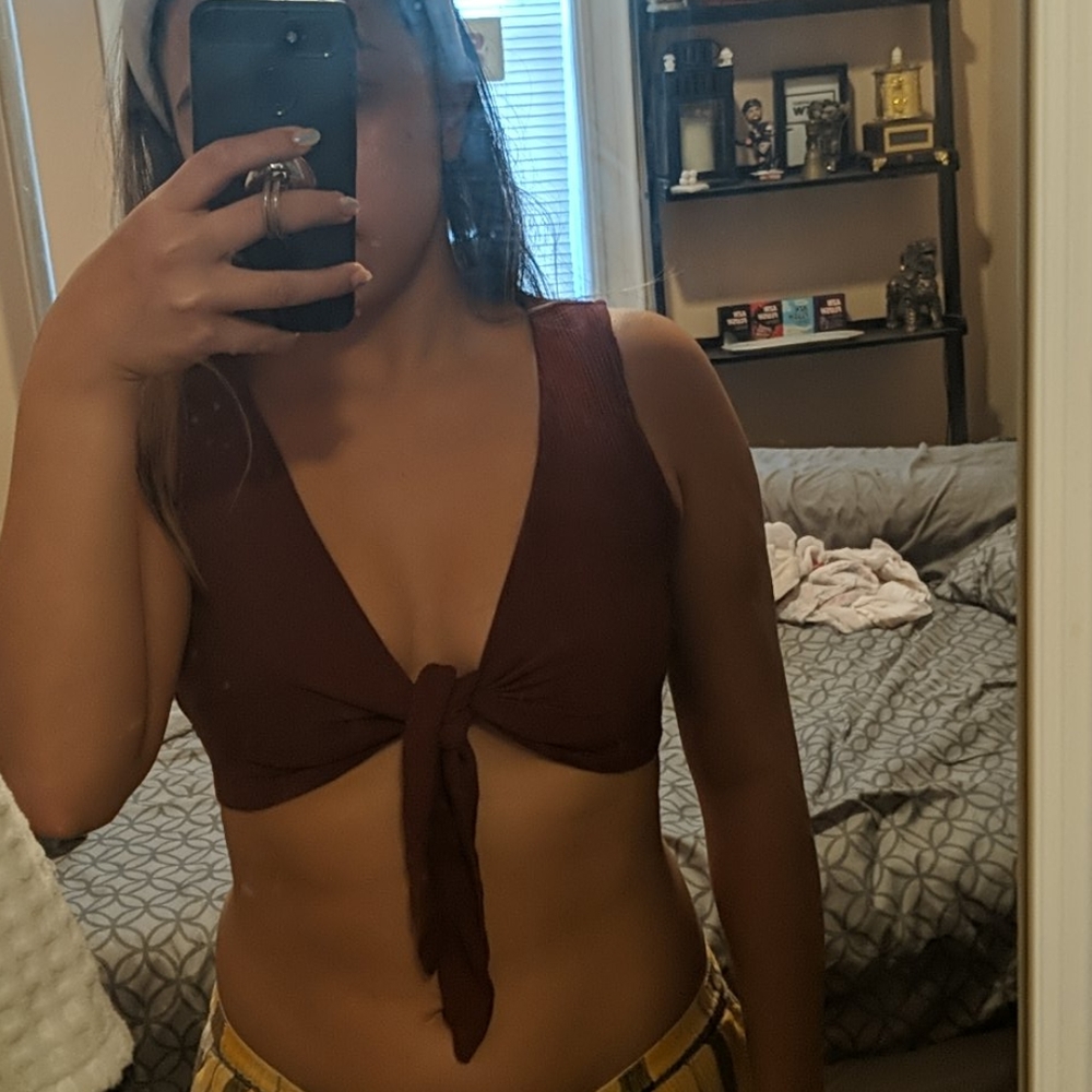 Tie front crop top